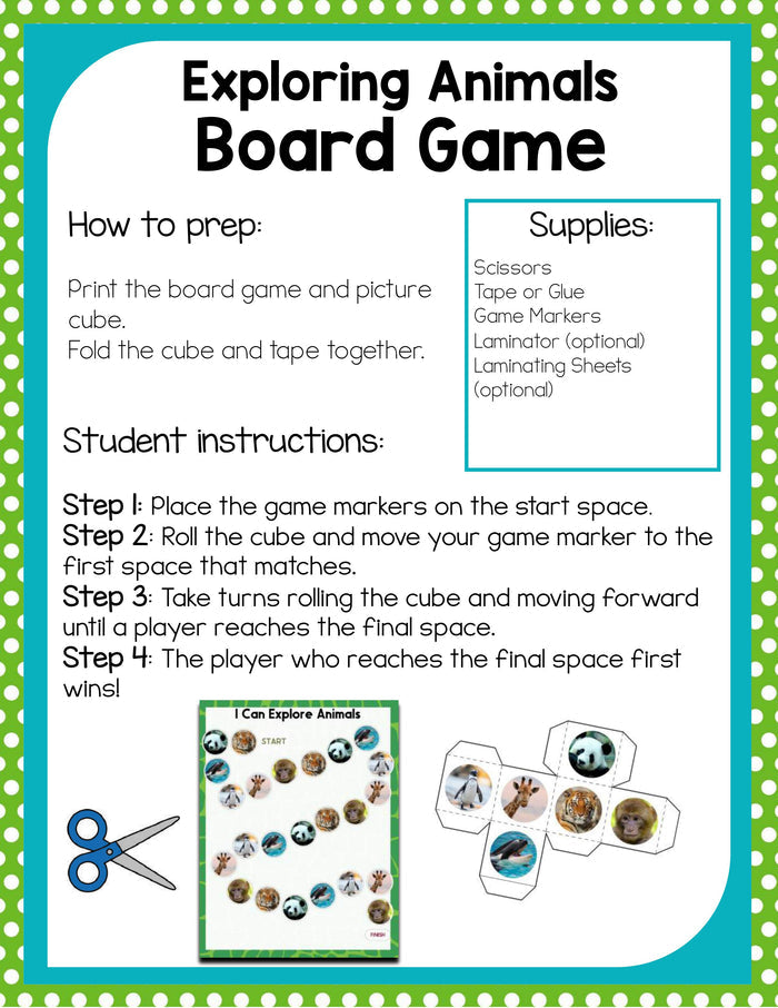 Preschool Animal Theme Activities