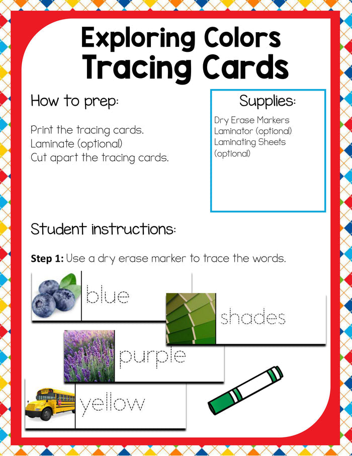 Preschool Colors Theme Pack