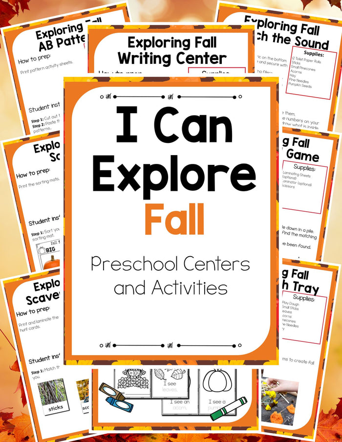 Preschool Fall Theme Pack