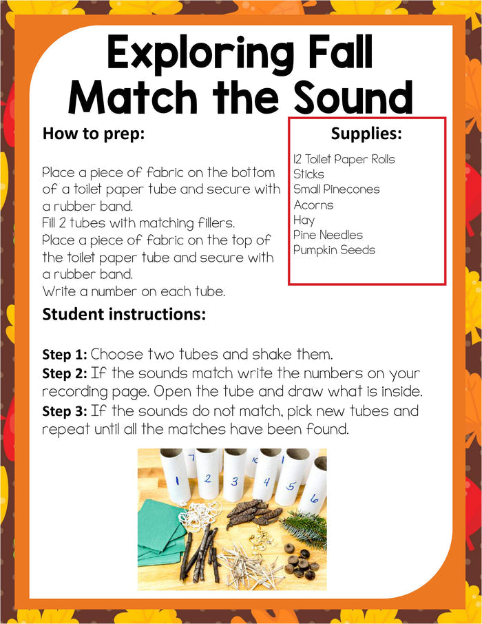 Preschool Fall Theme Pack