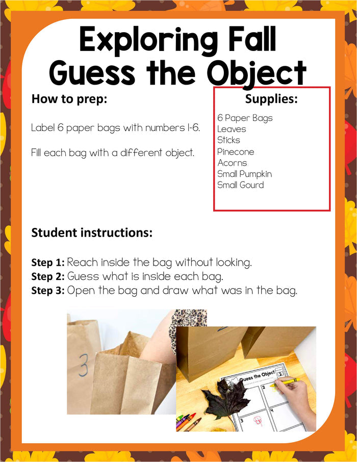 Preschool Fall Theme Pack