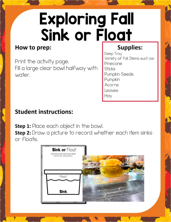 Preschool Fall Theme Pack