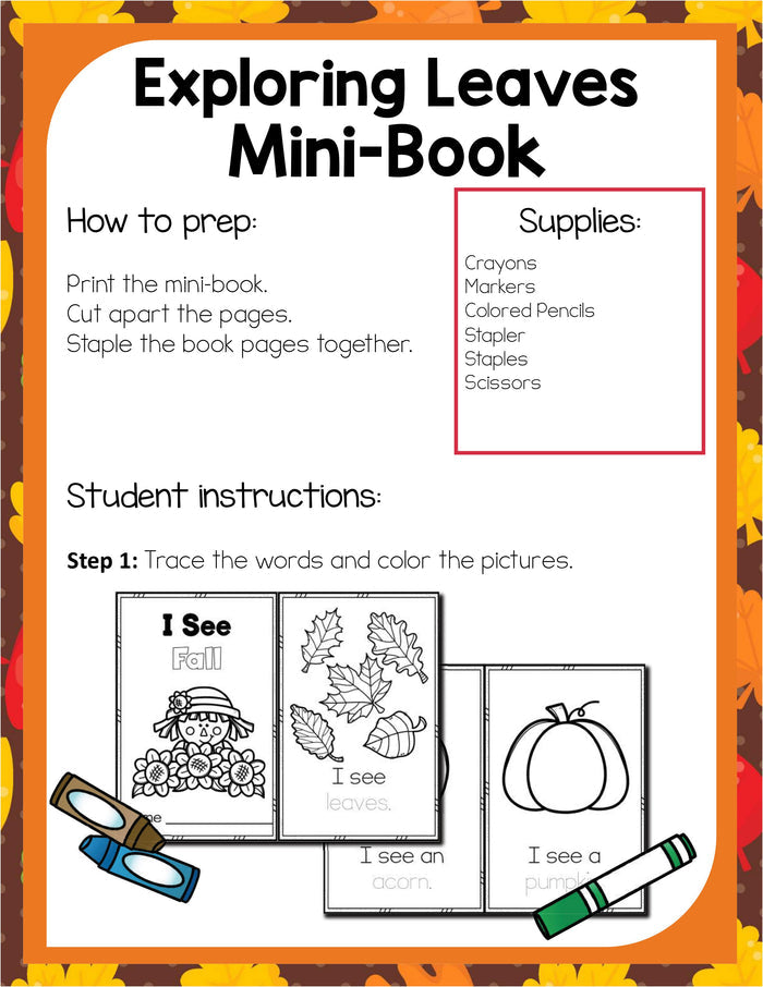 Preschool Fall Theme Pack