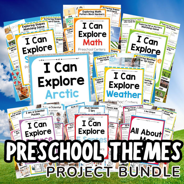 Preschool Mega Themes Bundle - A Whole Year of Themes