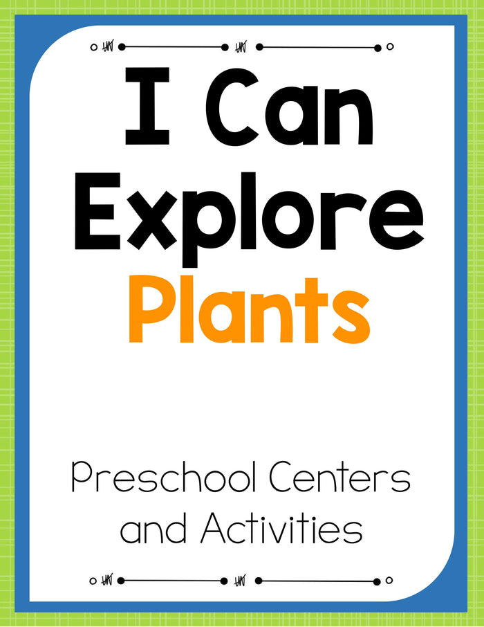 Preschool Plants Theme Pack