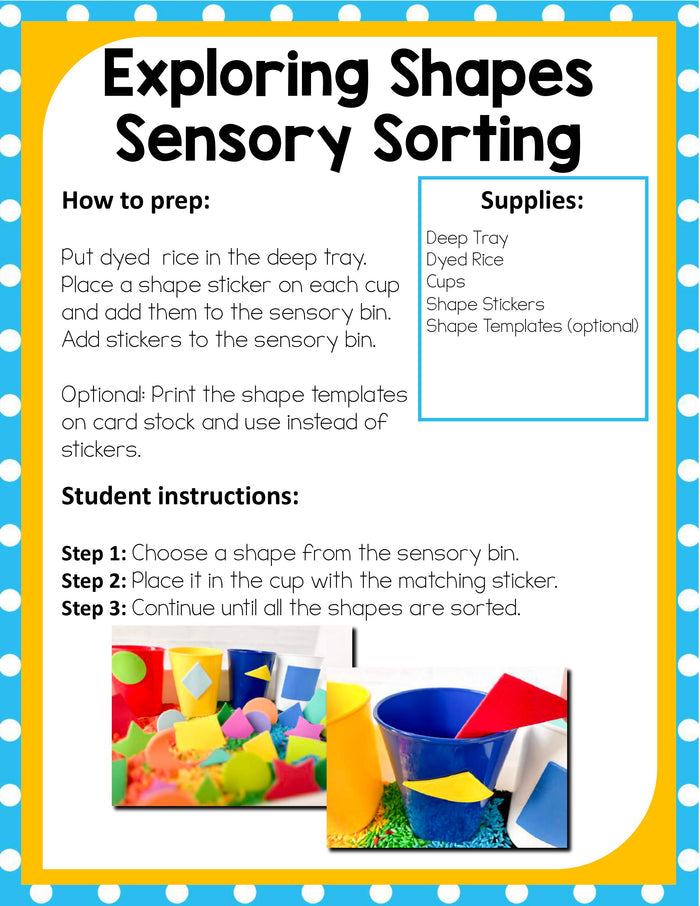Preschool Shapes Theme Pack
