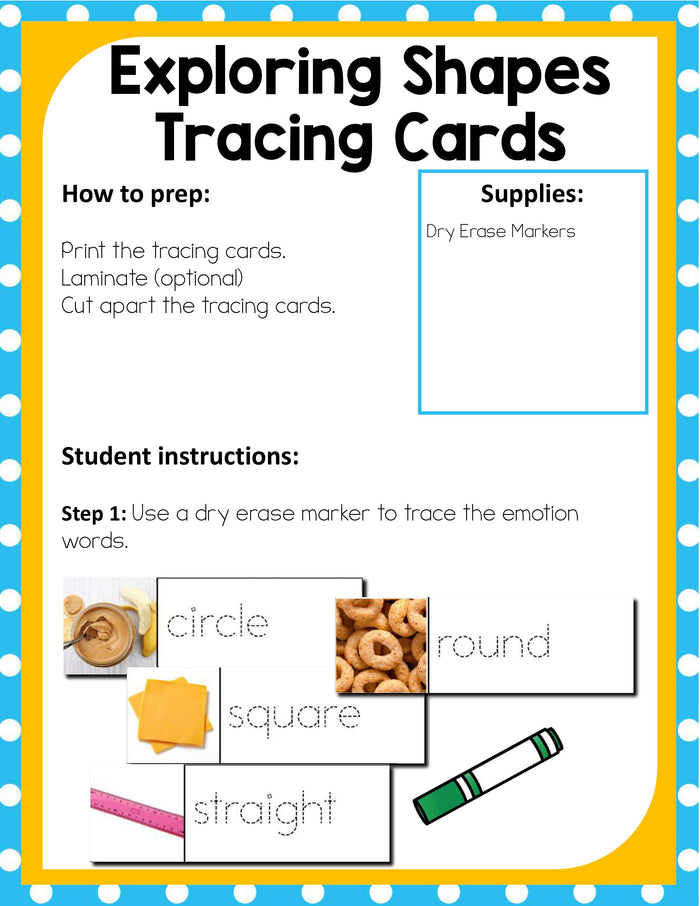Preschool Shapes Theme Pack