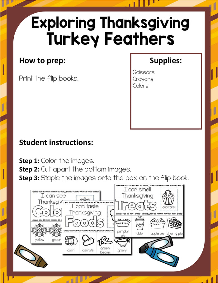 Preschool Thanksgiving Theme Pack