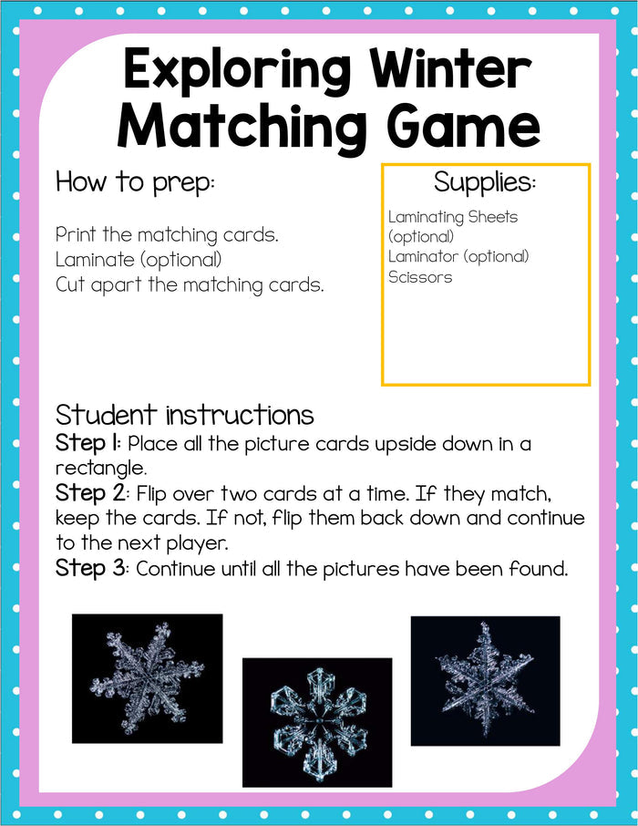 Preschool Winter Theme Pack