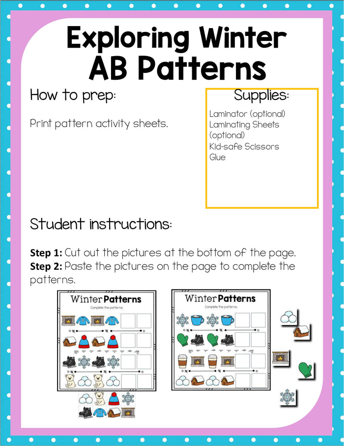 Preschool Winter Theme Pack