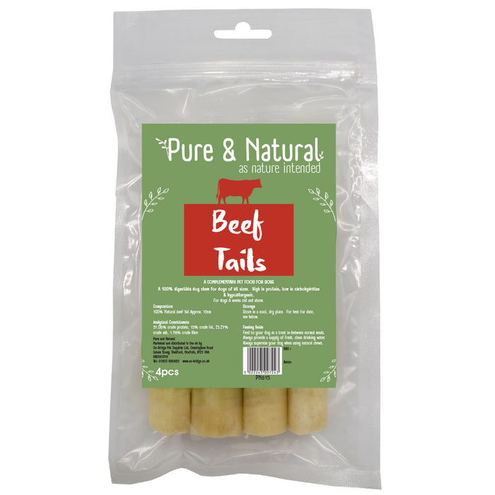 Pure & Natural Beef Tails White - 4pk