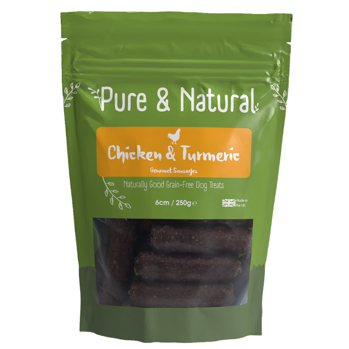 Pure & Natural Chicken & Turmeric Gourmet Sausages 250g