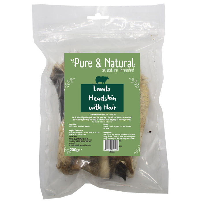 Pure & Natural Lamb Headskin With Hair - 200g