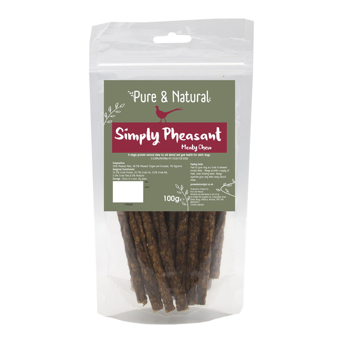 Pure & Natural Simply Pheasant Meaty Strips 100g