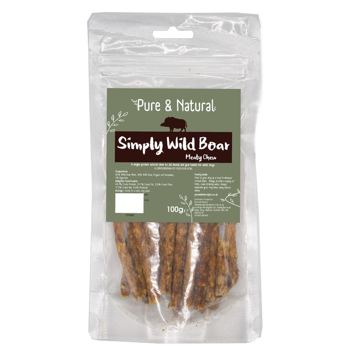 Pure & Natural Simply Wild Boar Meaty Sticks 100g