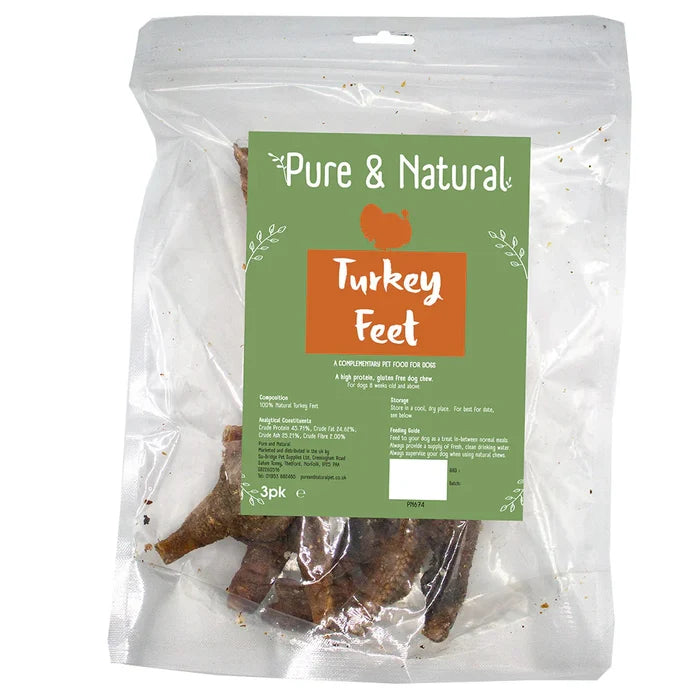 Pure & Natural Turkey Feet - 3pk