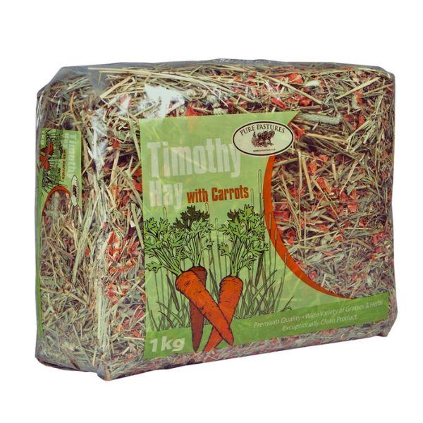Pure Pastures Timothy Hay with Carrot - 1kg