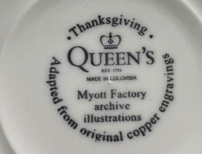 Queens Thanksgiving Multicolor Cereal Bowl Coupe 6 3/8"2