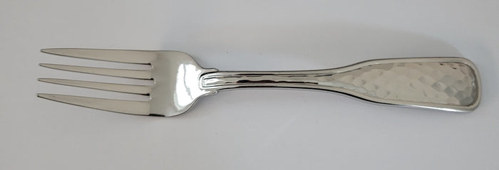 Reed & Barton Provencal Glossy Salad Fork 7" Hammered Stainless 18 10 Flatware0