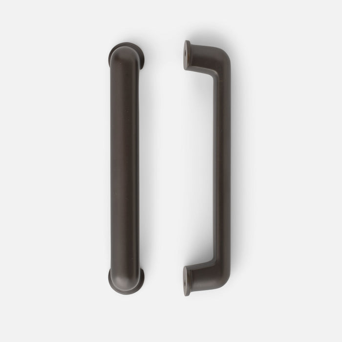 Front and side views of Remy pull showcasing its long rounded bar and curved profile with a white background