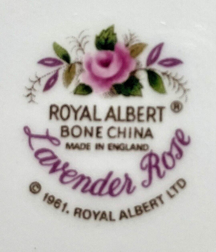 Royal Albert Lavender Rose Dinner Plate 10 3/8" Older Backstamp1