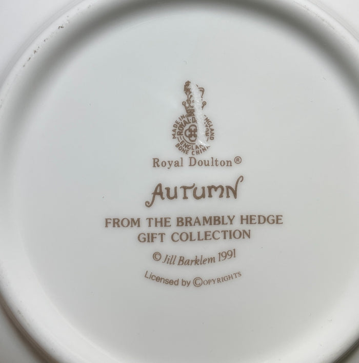Royal Doulton Brambly Hedge Autumn Coupe Cereal Bowl 6 1/4" Factory Second2