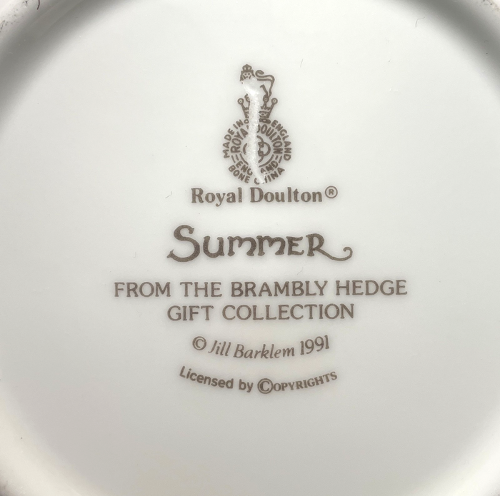 Royal Doulton Brambly Hedge Summer Coupe Cereal Bowl 6 1/4" Factory Second3