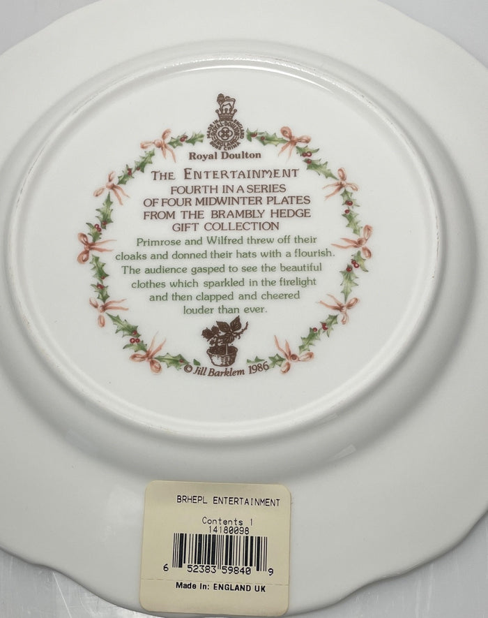 Royal Doulton Brambly Hedge The Entertainment Salad Plate 8"1