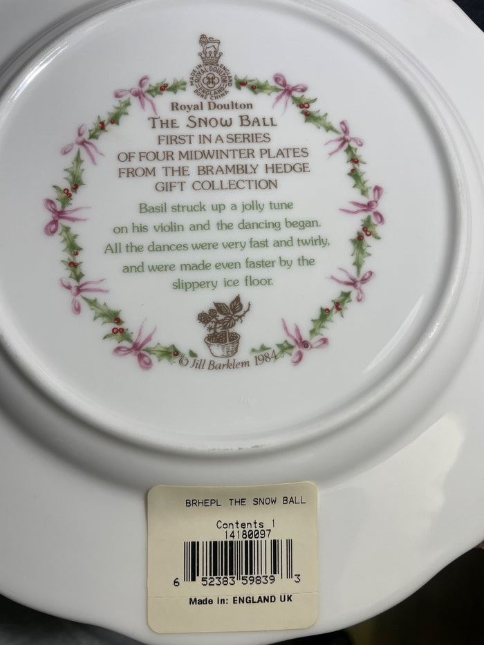 Royal Doulton Brambly Hedge The Snow Ball Salad Plate 8"1