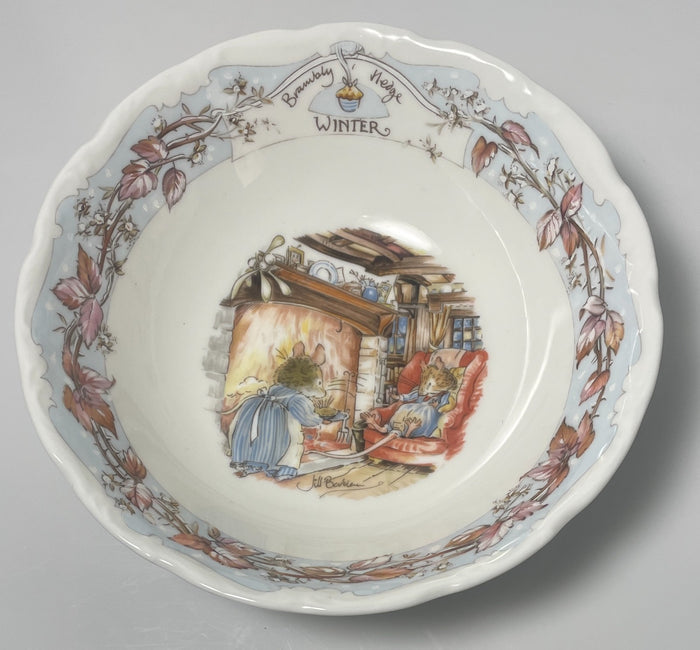 Royal Doulton Brambly Hedge Winter Coupe Cereal Bowl 6 1/4" Factory Second0
