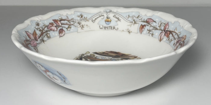 Royal Doulton Brambly Hedge Winter Coupe Cereal Bowl 6 1/4" Factory Second1