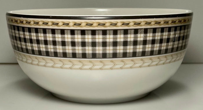 Royal Doulton Provence Noir Plaid 6" All Purpose Cereal Bowl0