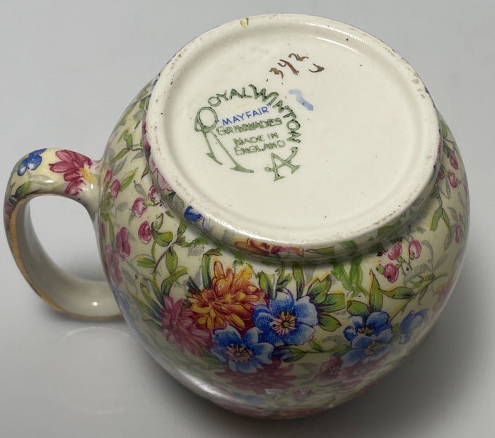 Royal Winton Mayfair Countess Creamer 3 1/2" Chintz4