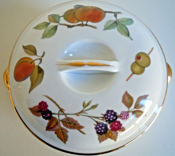 Royal Worcester Evesham Gold 1 Qt Casserole Flat Handle 6 5/8"2