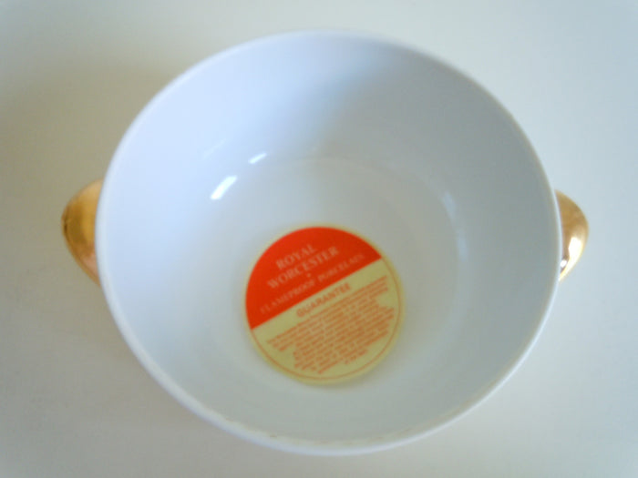 Royal Worcester Evesham Gold 1 Qt Casserole Flat Handle 6 5/8"4