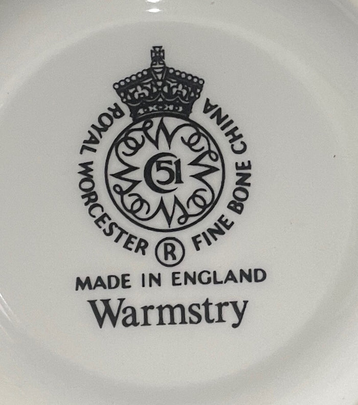 Royal Worcester Warmstry White Saucer 5 7/8"1