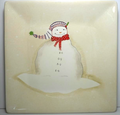 Sakura Snowmates Cream Square Dinner Plate 10 1/4"0