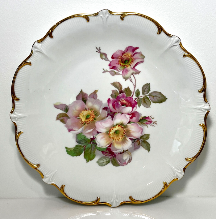 Schumann Bavaria Wild Rose Chop Plate Round Platter 11 3/4"0