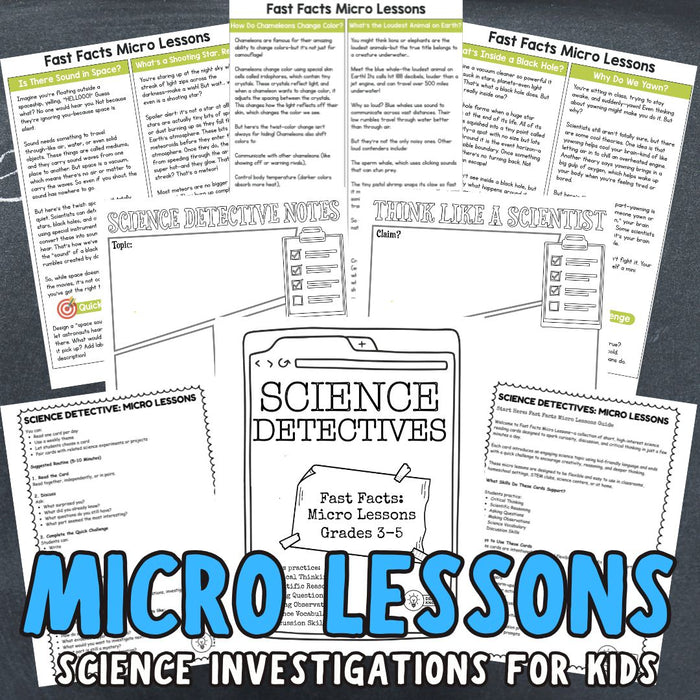 Science Fast Facts for Kids: Critical Thinking Micro Lessons