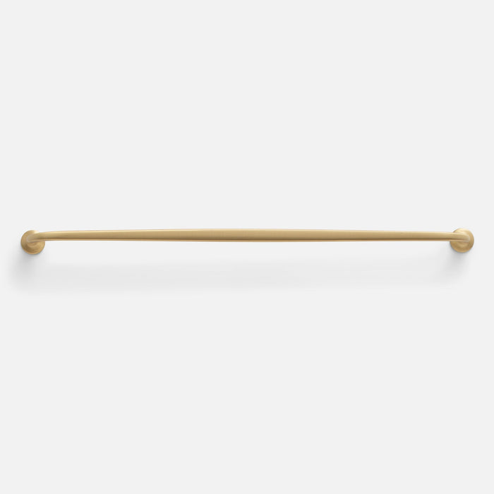 Front view of Somerset appliance pull showcasing a long bar with round end mounts on a white background