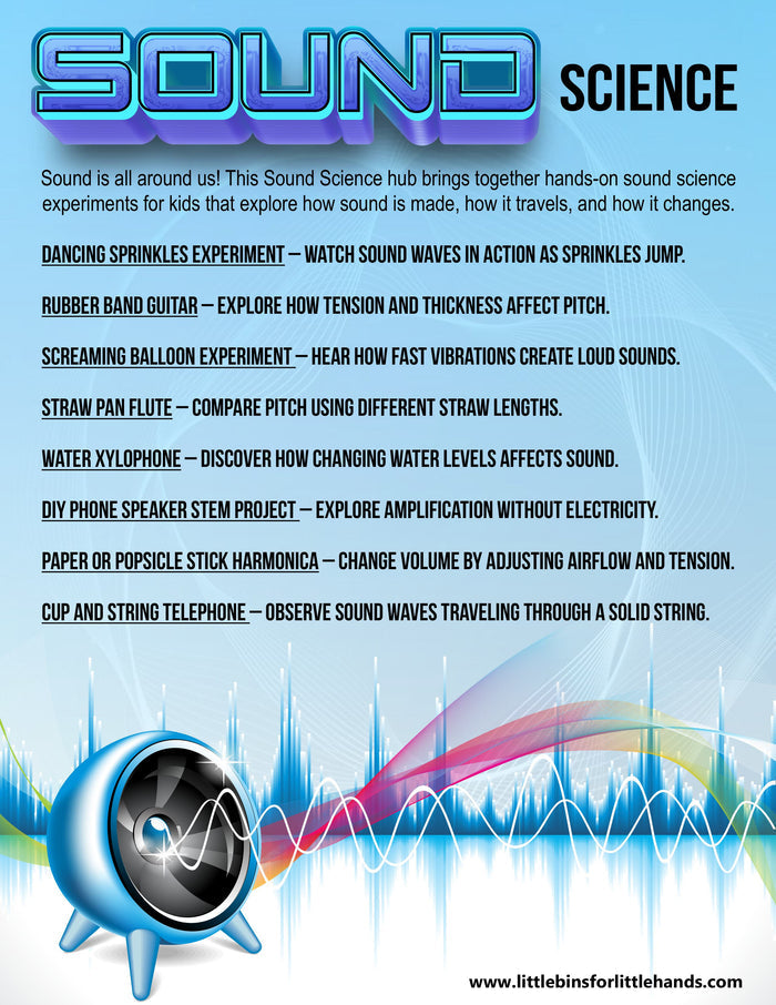Sound Science Experiments for Kids – Hands-On Physics Unit (K–4 NGSS STEM Activities)