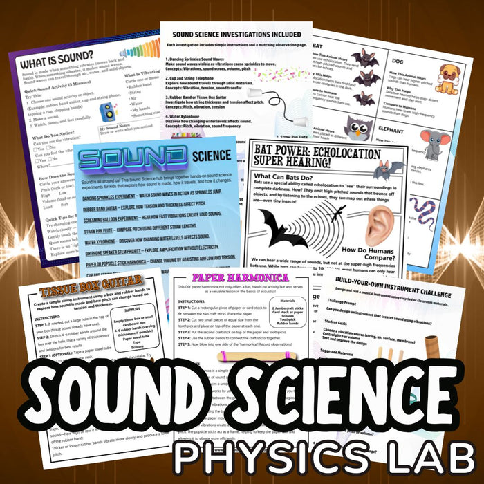 Sound Science Experiments for Kids – Hands-On Physics Unit (K–4 NGSS STEM Activities)