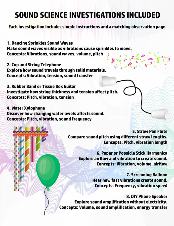 Sound Science Experiments for Kids – Hands-On Physics Unit (K–4 NGSS STEM Activities)