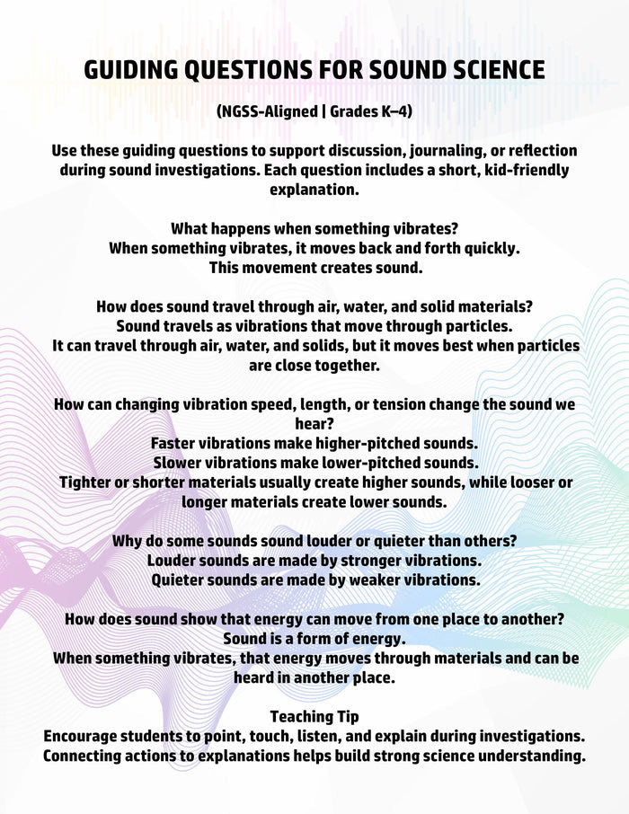 Sound Science Experiments for Kids – Hands-On Physics Unit (K–4 NGSS STEM Activities)