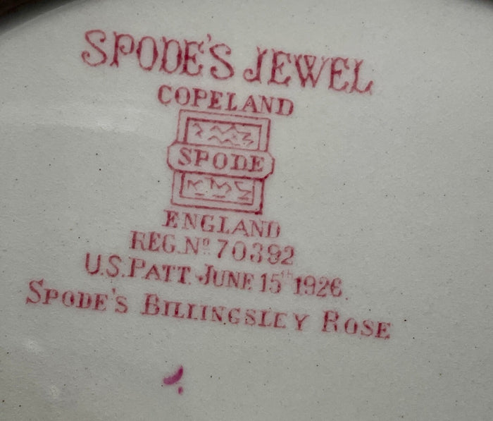 Spode Billingsley Rose Dinner Plate 10 5/8"1