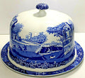 Spode Blue Italian (Camilla) Round Cheese Dish and Lid 11 1/8" Made in England0