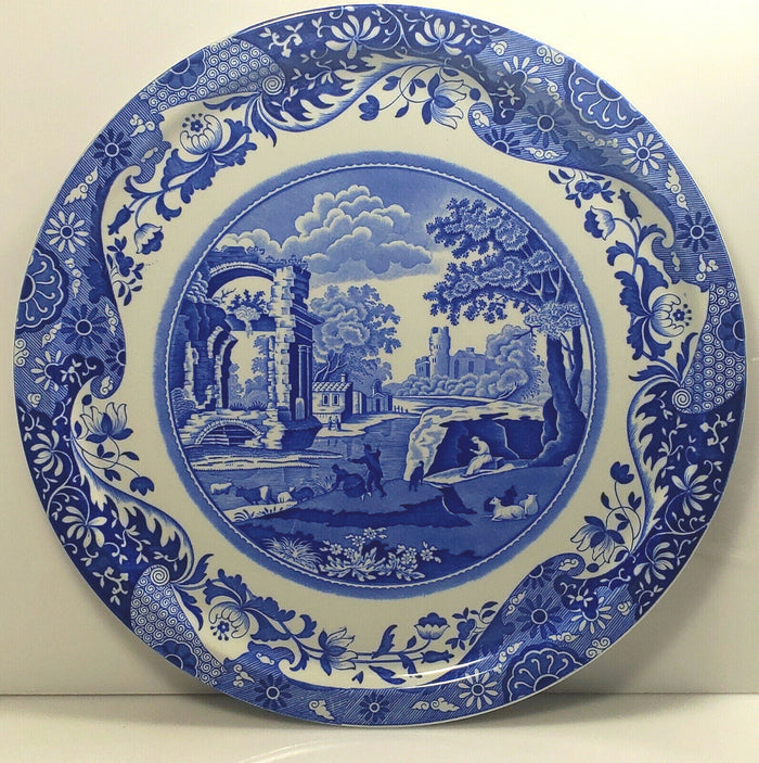 Spode Blue Italian (Camilla) Round Cheese Dish and Lid 11 1/8" Made in England1