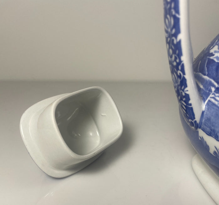 Spode Blue Italian Coffee Pot and Lid 9" 5 Cup7