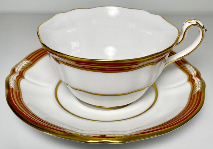 Spode Chancellor Orange Cup and Saucer Set1