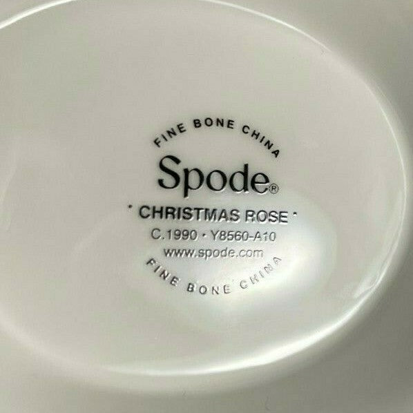Spode Christmas Rose Gravy Boat Repaired5